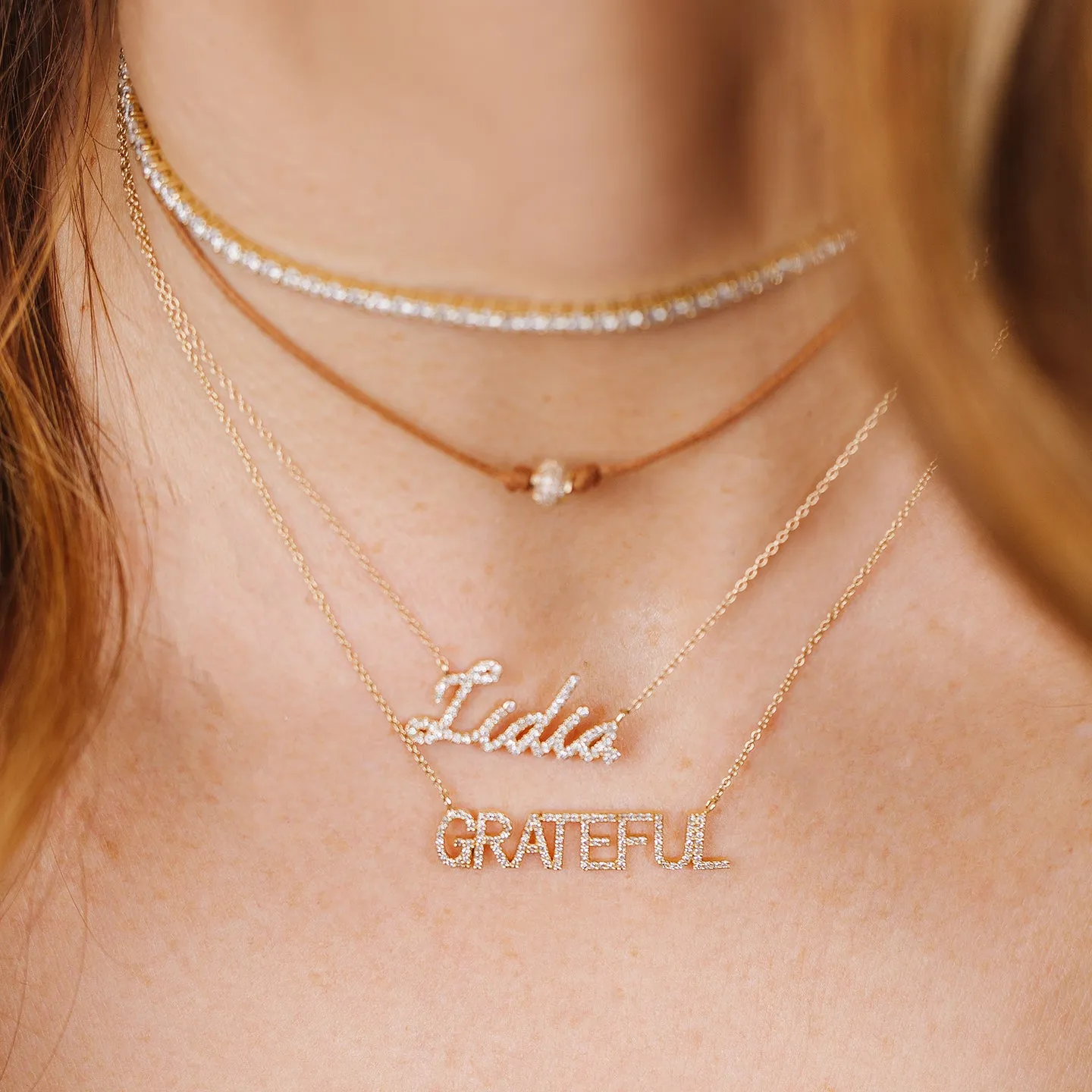 Script Name Diamond Necklace