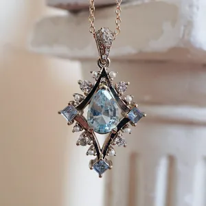 Sea & Sky Aquamarine Pearl Diamond Necklace