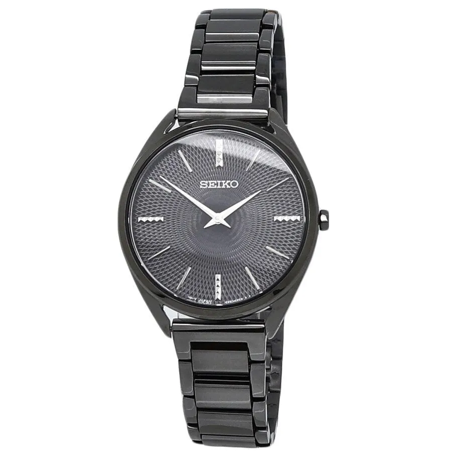 Seiko Conceptual Quartz Black Dial Ladies Watch SWR035