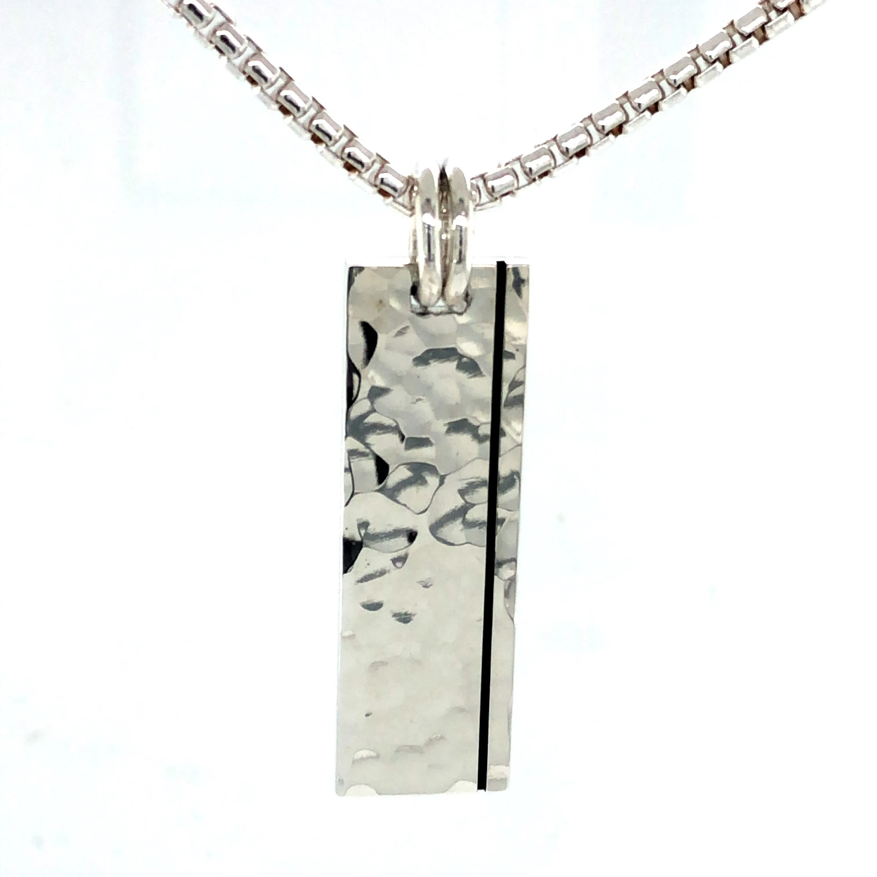 Set Your Bar Sterling Silver Hammered with Groove