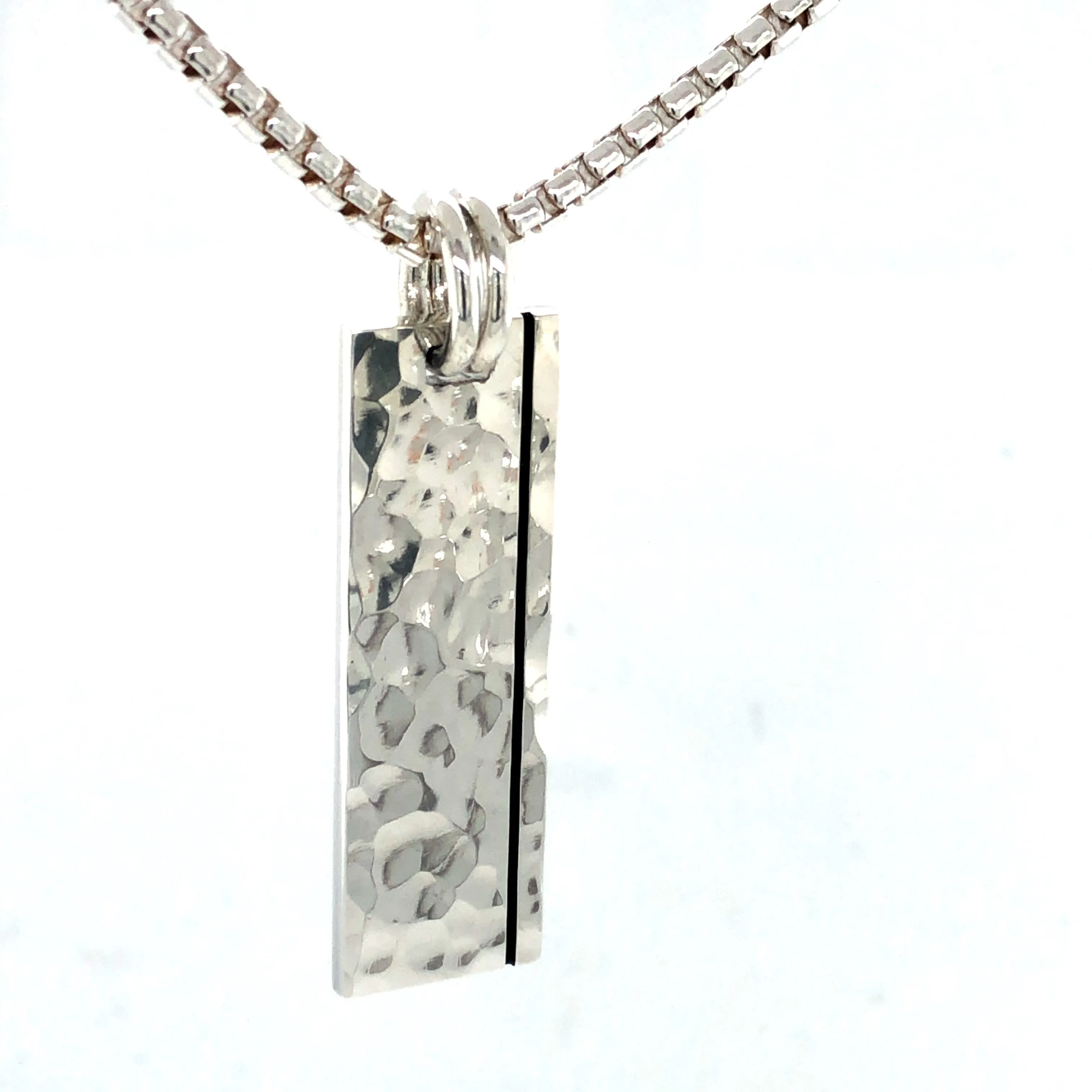 Set Your Bar Sterling Silver Hammered with Groove