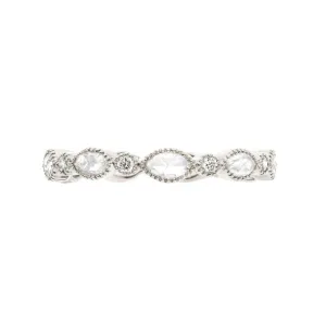 Sethi Couture 18K White Gold Amara White Diamond Eternity Band - Size 6.5