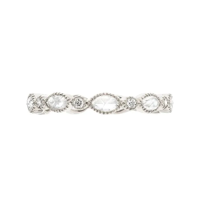 Sethi Couture 18K White Gold Amara White Diamond Eternity Band - Size 6.5