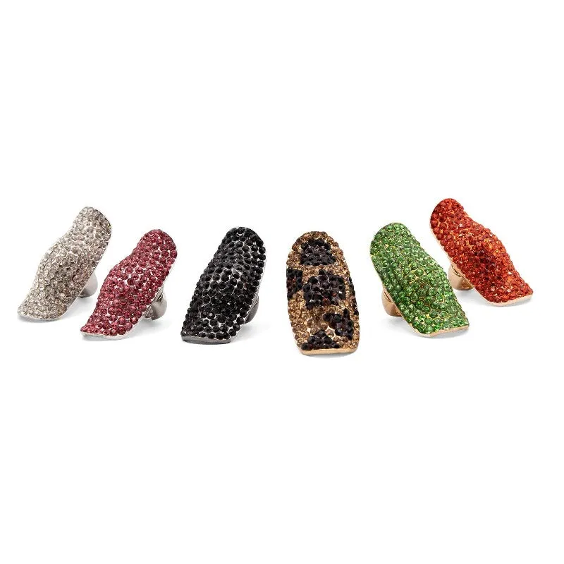 Showoff rhinestone stretch band ring (6 Colors)