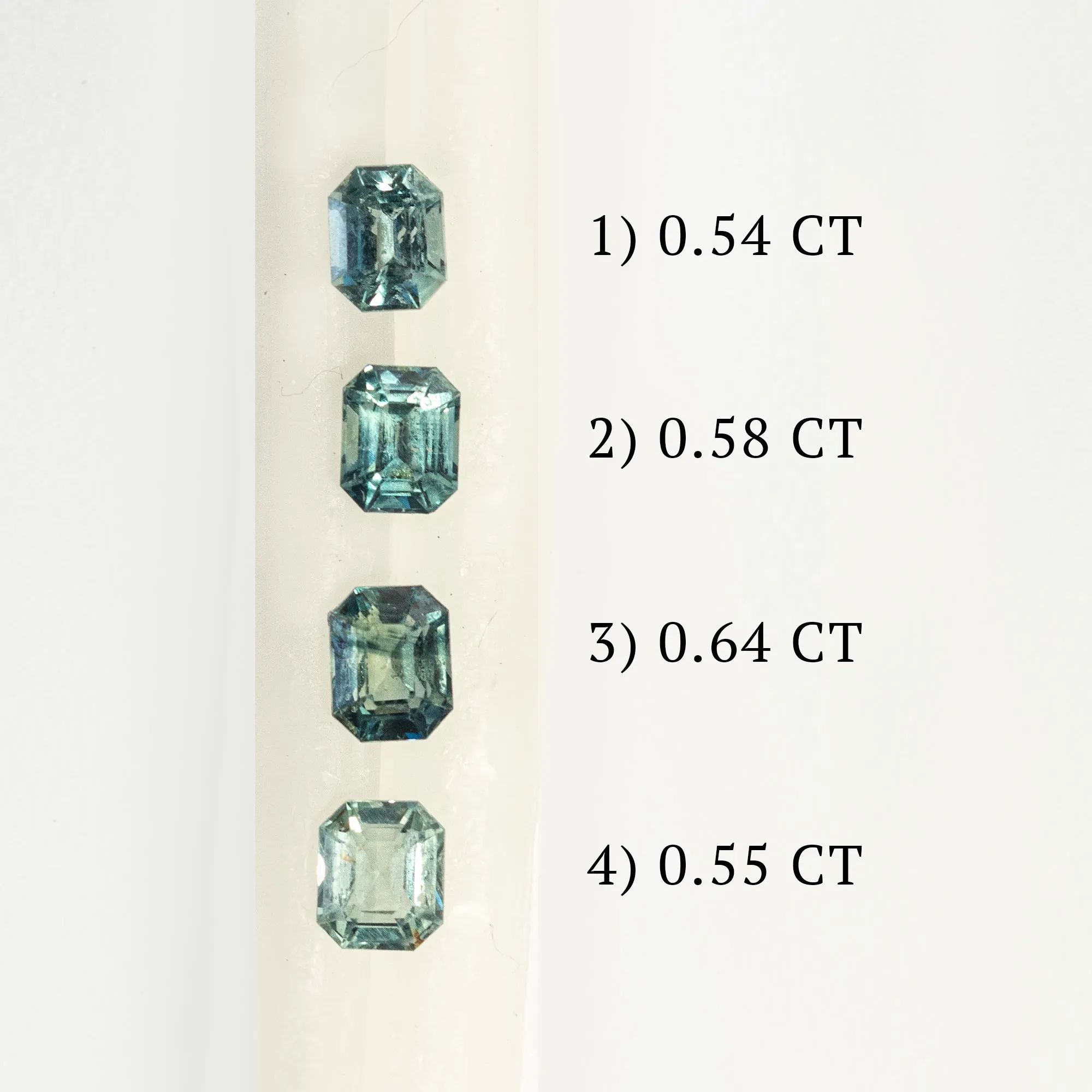 Sienna 1/2ct. Emerald Cut Teal Sapphire Ring