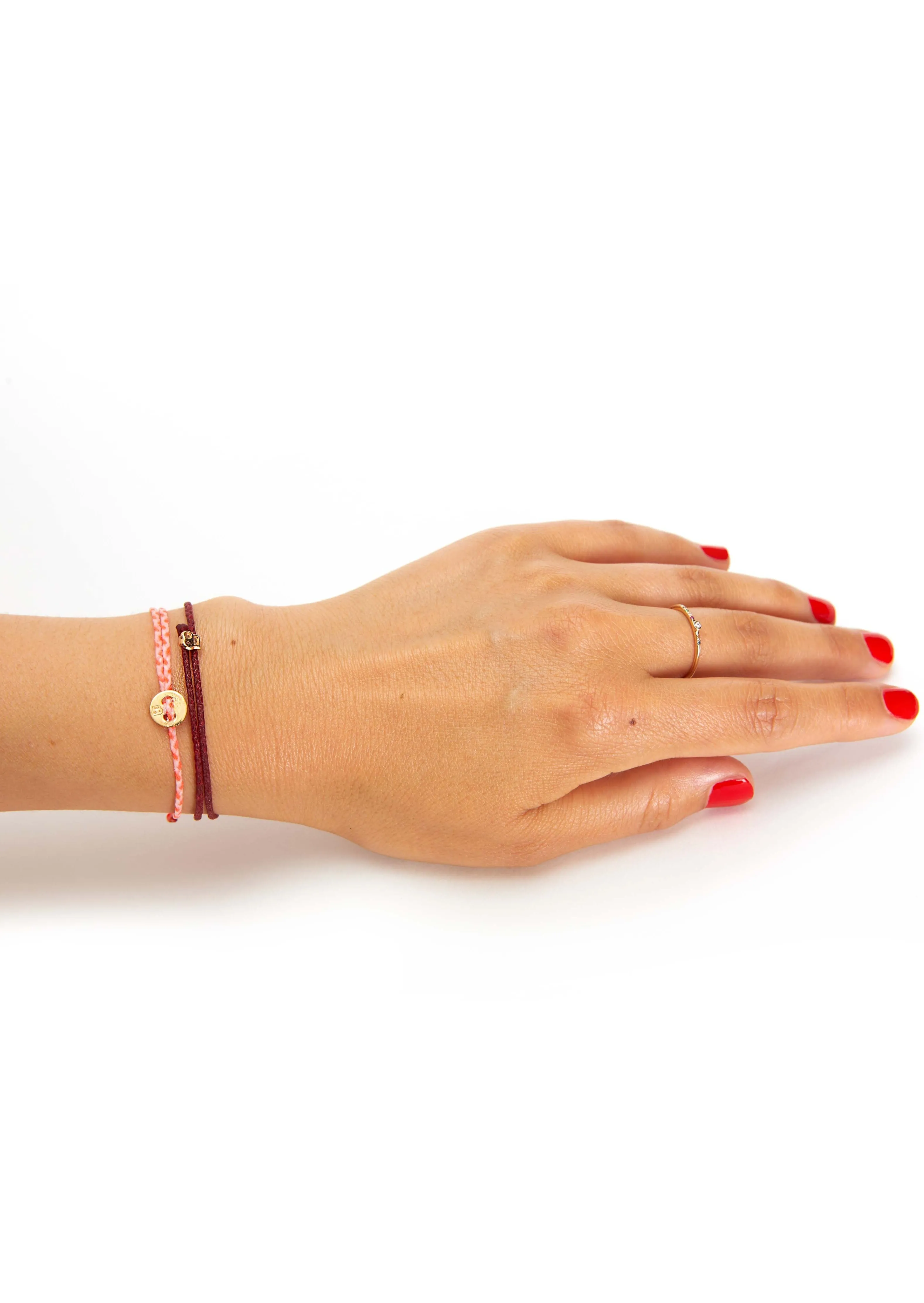 Signature Bracelet in White & Neon Pink