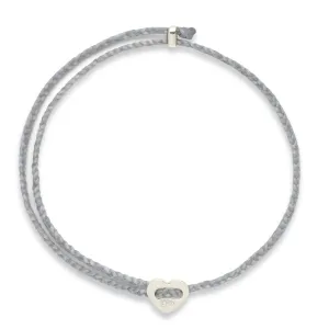 Signature Heart Button Bracelet in Aquaspray