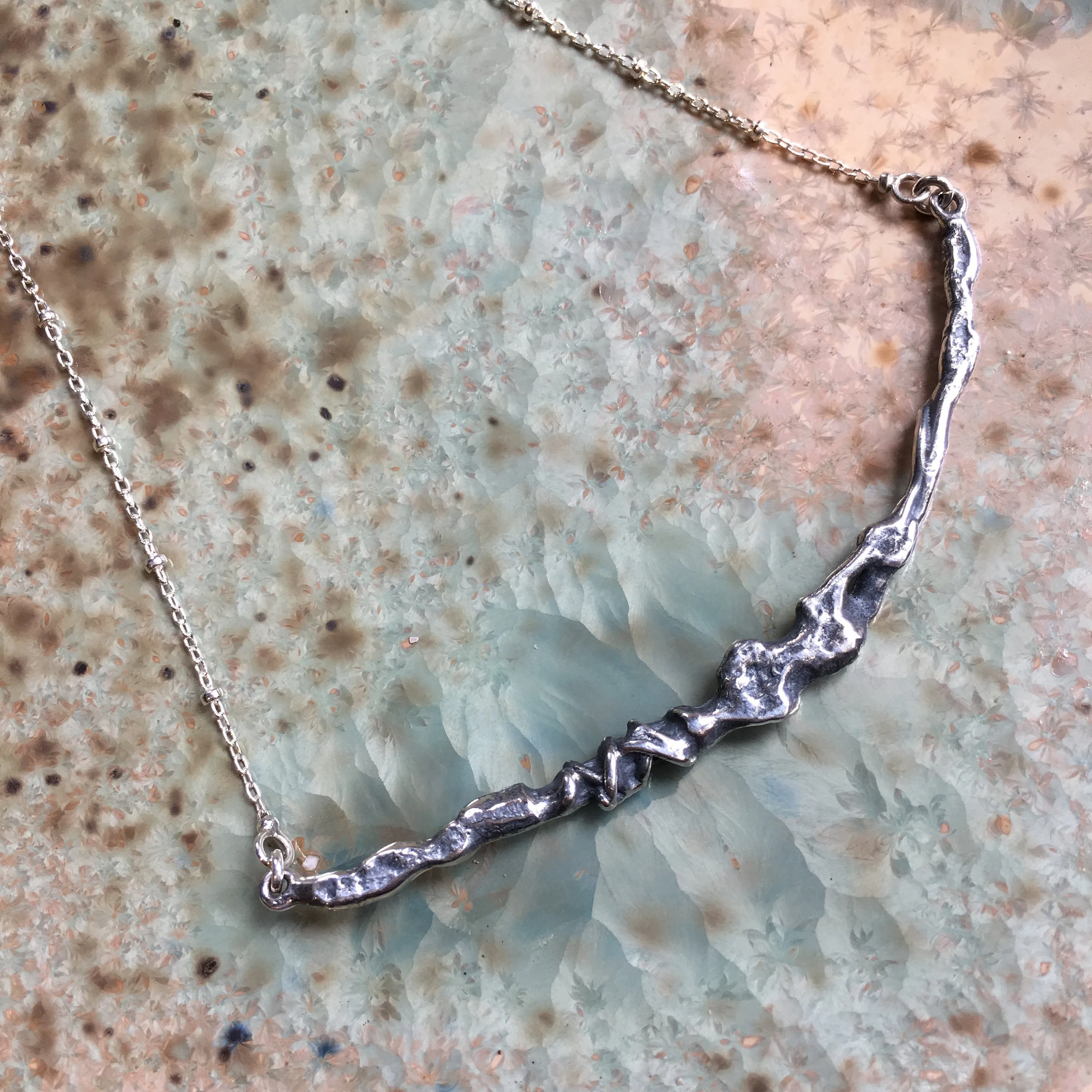 Silver Bar necklace - Magic Stick.