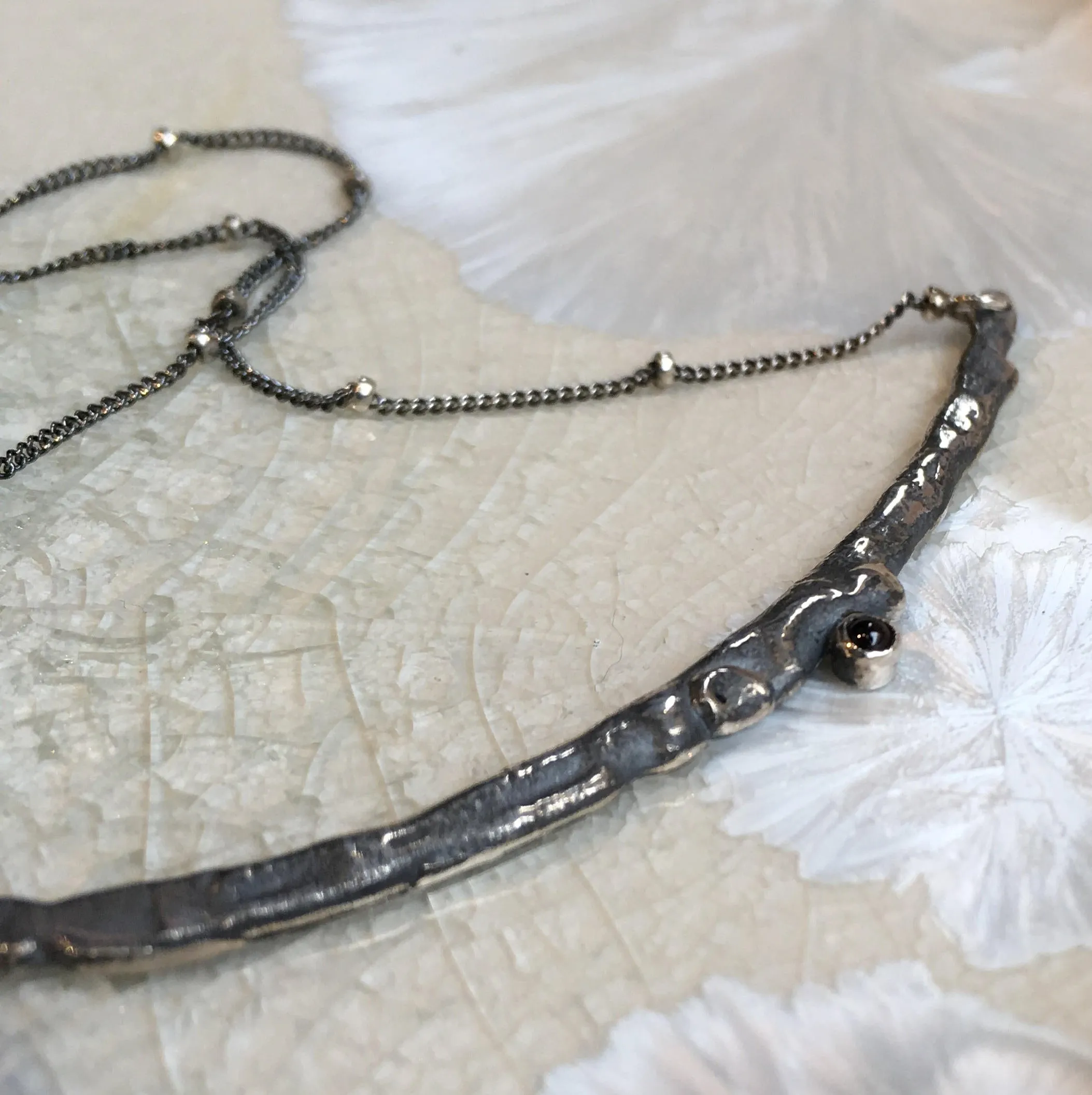 Silver Bar necklace - Magic Stick.