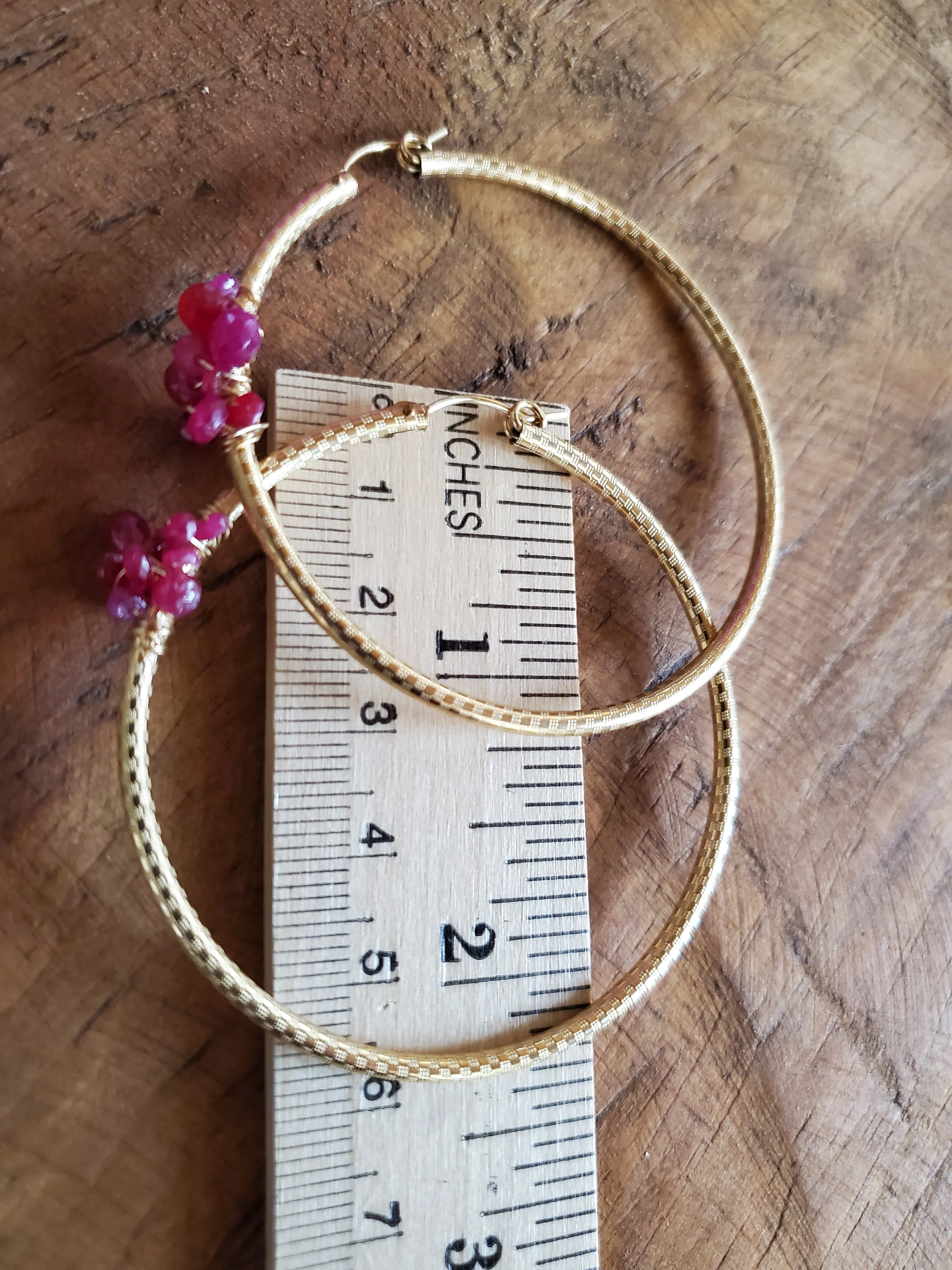 Simon & LuLu Ruby Gold-Filled Hoops