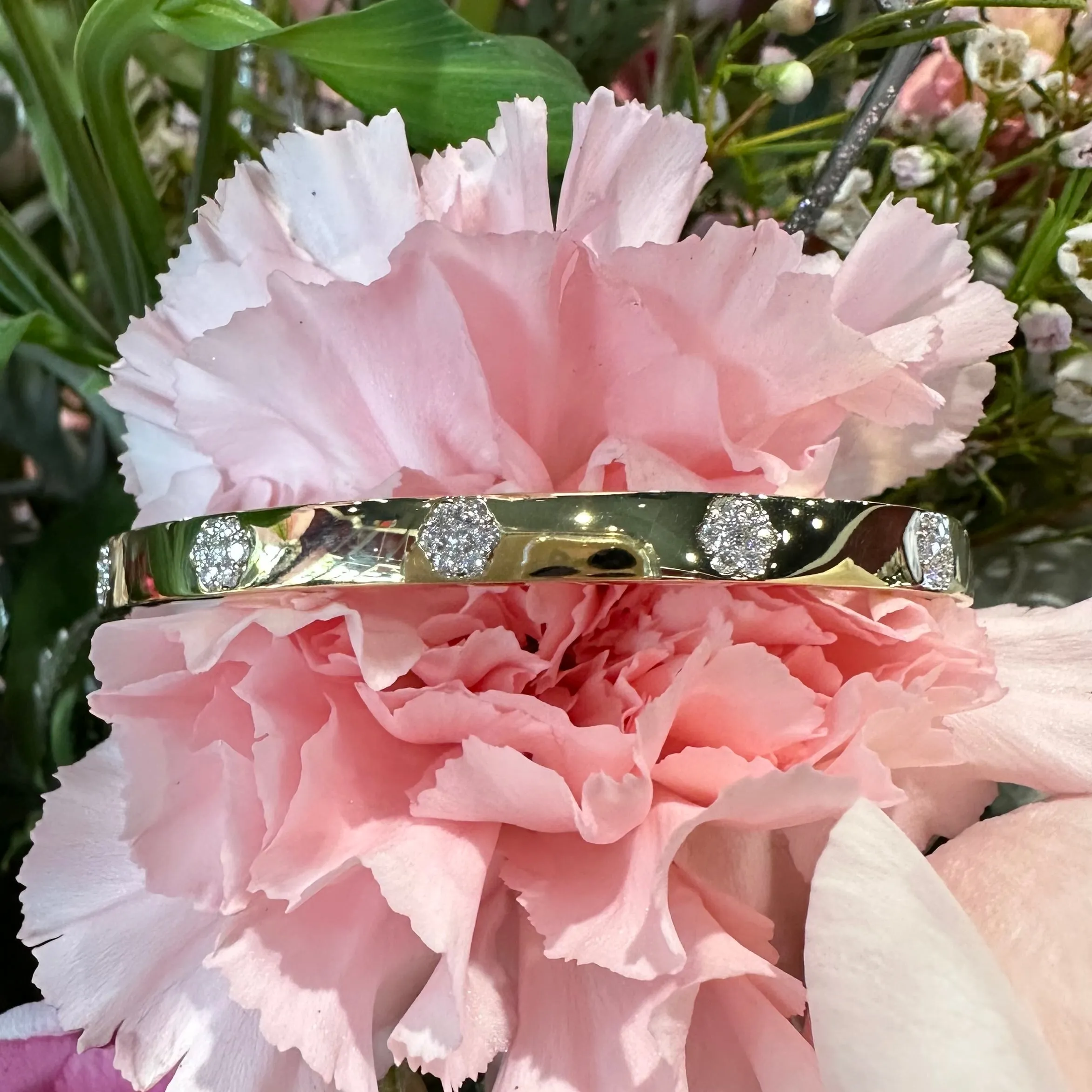 Simon G Diamond and 18K Two Tone Gold Bangle Bracelet LB2499-Y