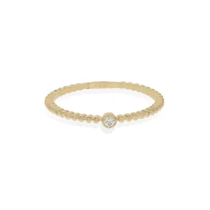 Simple Diamond Bezel Ring