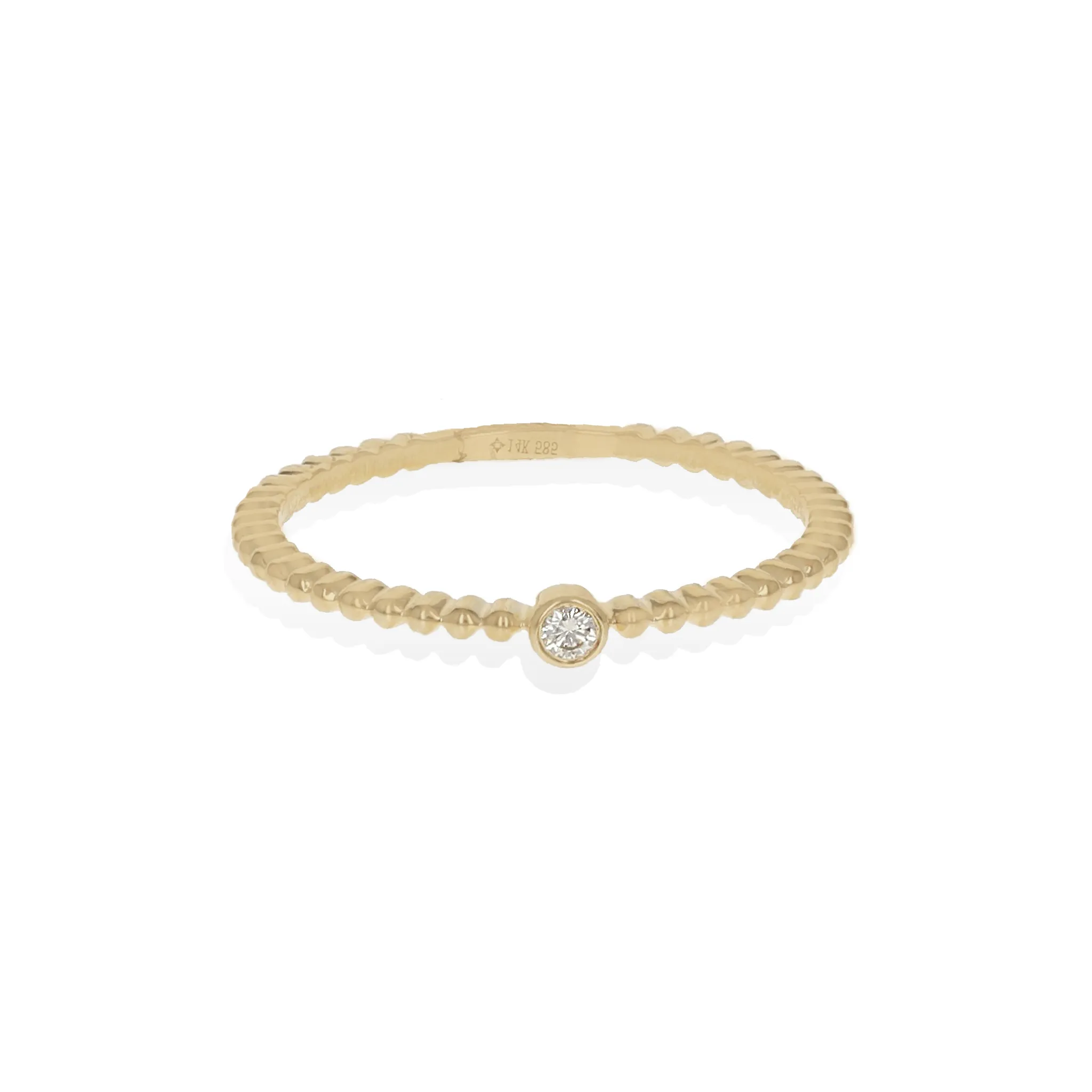 Simple Diamond Bezel Ring