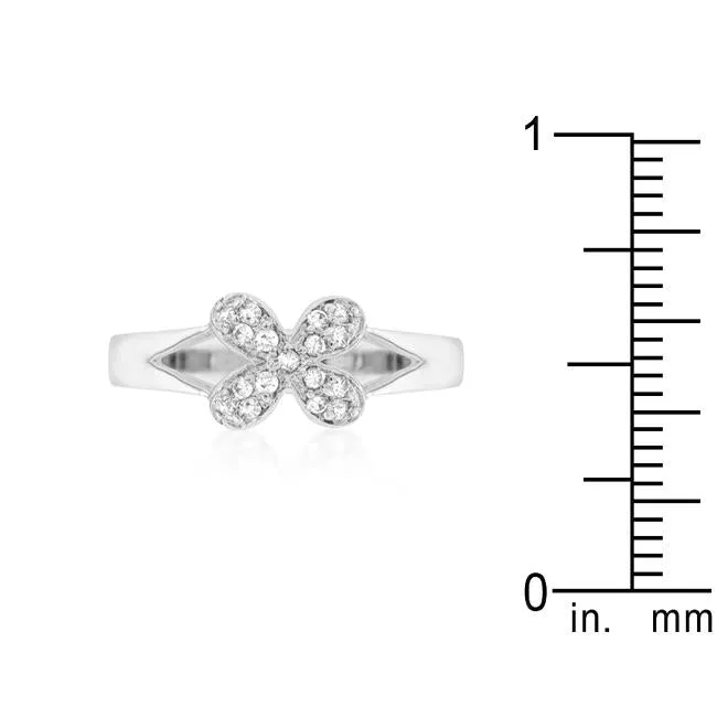Simple Flower CZ Ring