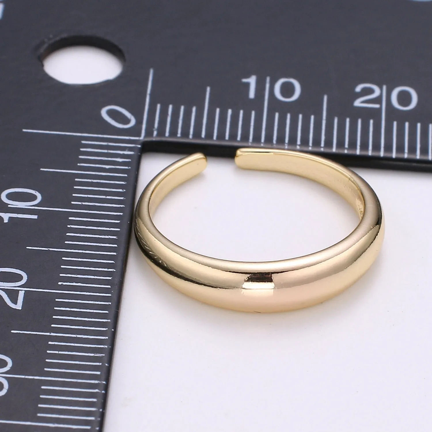 Simple Gold Ring Adjustable Ring Open ring for Stacking Ring Minimalist Jewelry in 18k gold filled US Size 6 R-324