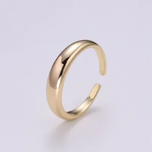 Simple Gold Ring Adjustable Ring Open ring for Stacking Ring Minimalist Jewelry in 18k gold filled US Size 6 R-324