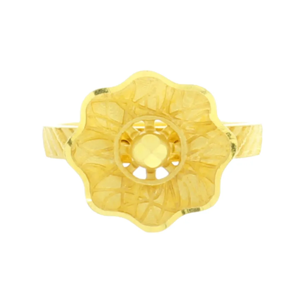 Simple Matte Flower Ring