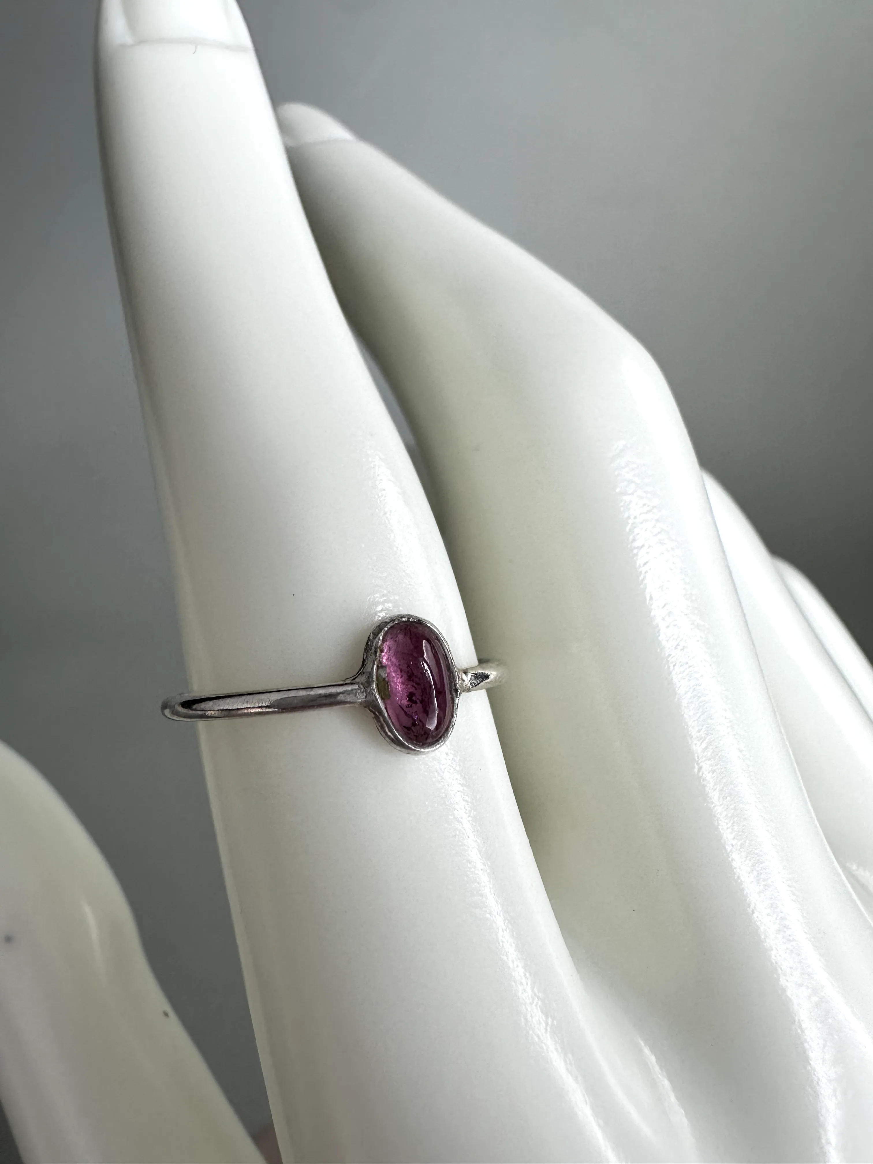 Simple Pink Tourmaline  Ring  | S925 Size 7.5