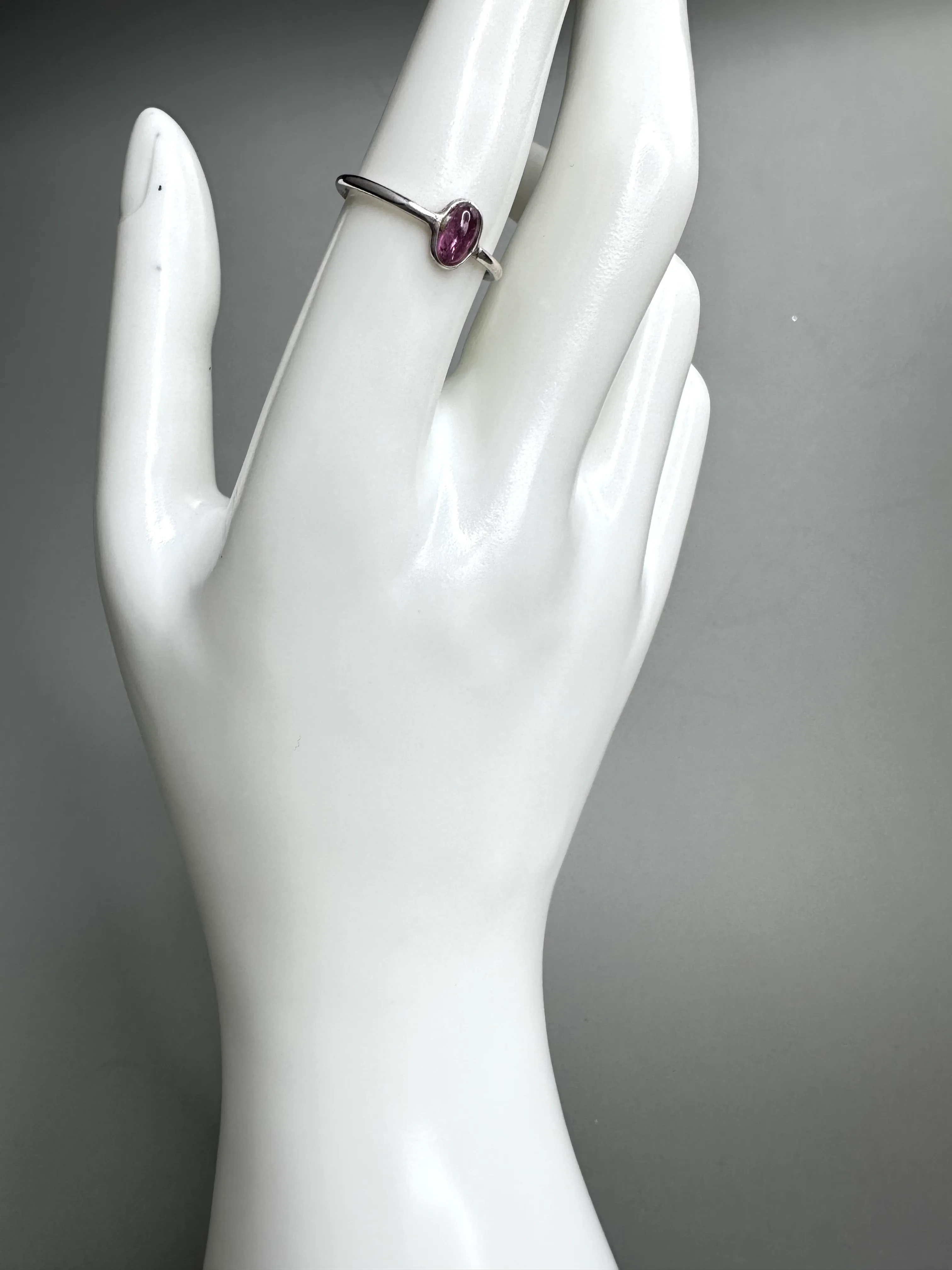Simple Pink Tourmaline  Ring  | S925 Size 7.5