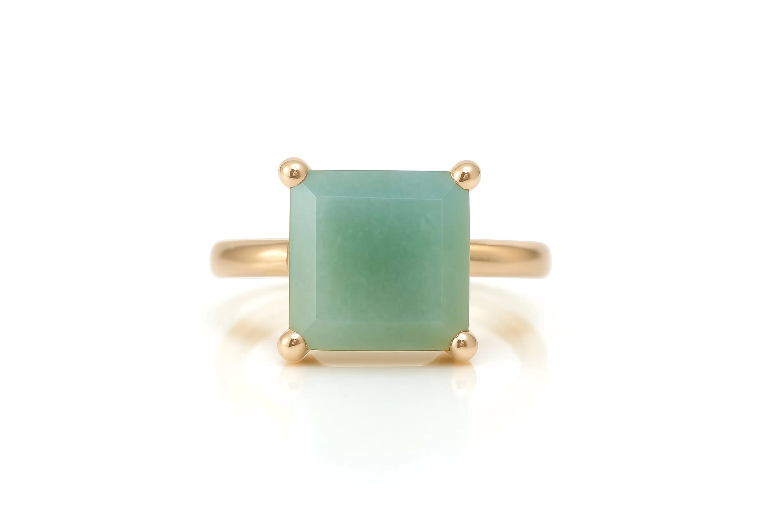 Simple Statement Aquamarine Gemstone Gold Ring