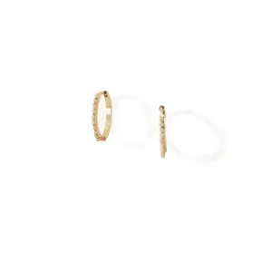Single Small "Dotted" Oval Click Hoop - SINGLE