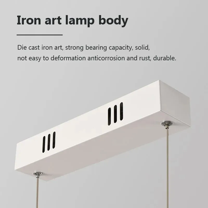 Sleek LED Wave Pendant Light - Minimalist Elegance for Dining Rooms and Creative Restaurant Decor