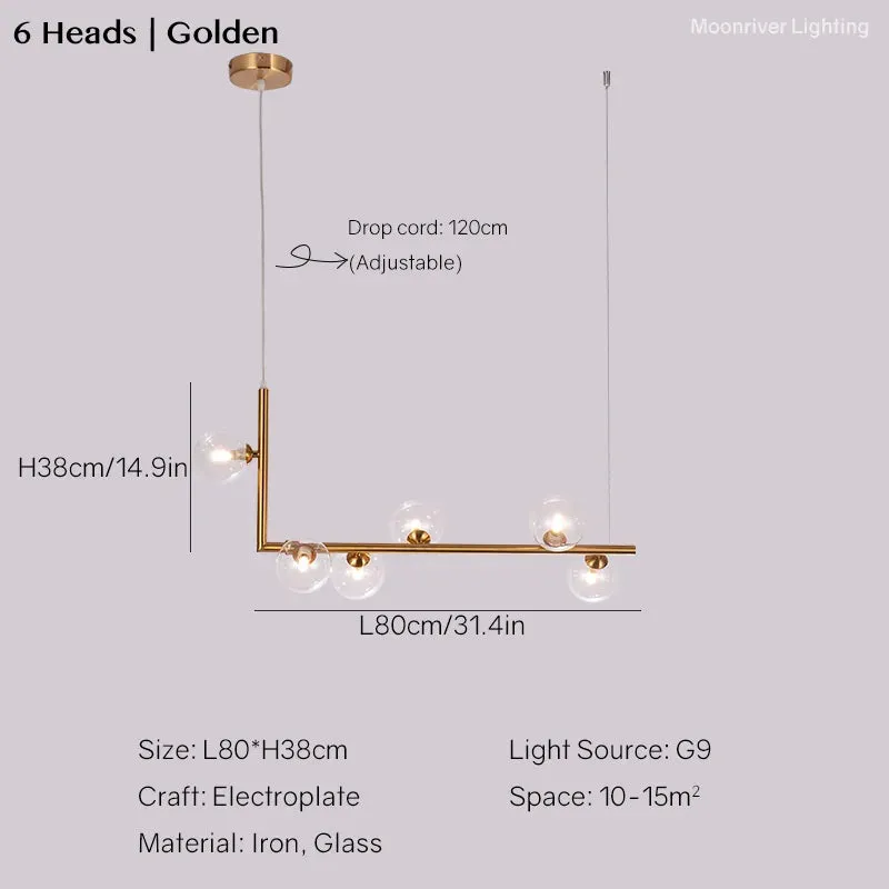 Sleek Linear Chandelier for Modern Dining Tables and Bars - Minimalist Pendant Lighting Fixture for Stylish Home Decor
