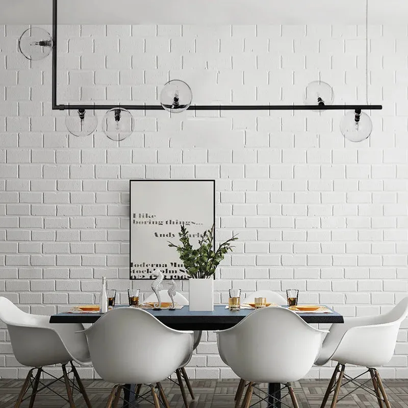 Sleek Linear Chandelier for Modern Dining Tables and Bars - Minimalist Pendant Lighting Fixture for Stylish Home Decor