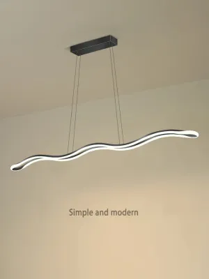 Sleek Modern Restaurant Chandelier - Nordic Wave Design for Dining Rooms, Bars, and Offices