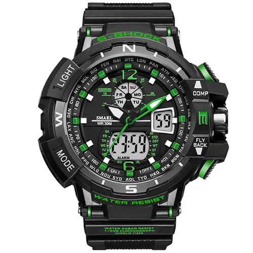 SMAEL Waterproof Sports Men Watches Shock Watch relogio Military Army Man Wristwatch Digital montre homme Electronic Watch Clock
