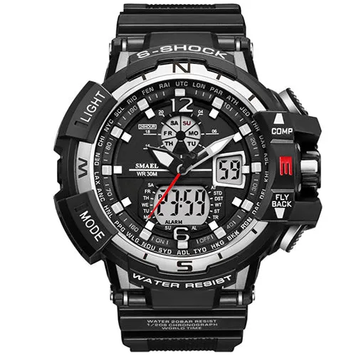 SMAEL Waterproof Sports Men Watches Shock Watch relogio Military Army Man Wristwatch Digital montre homme Electronic Watch Clock