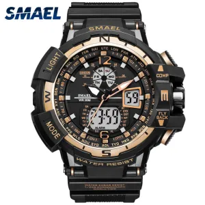 SMAEL Waterproof Sports Men Watches Shock Watch relogio Military Army Man Wristwatch Digital montre homme Electronic Watch Clock