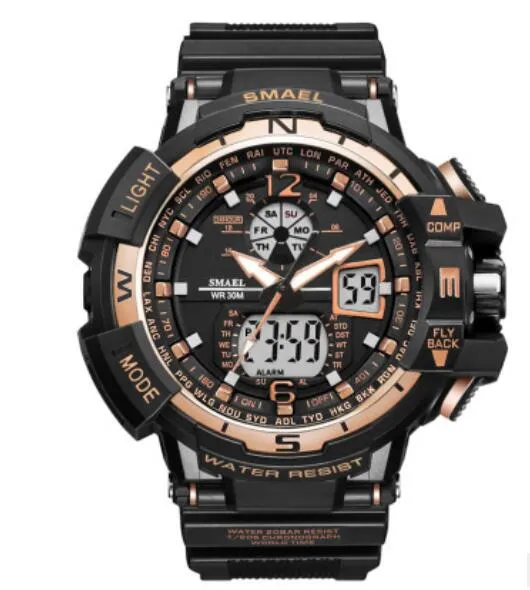 SMAEL Waterproof Sports Men Watches Shock Watch relogio Military Army Man Wristwatch Digital montre homme Electronic Watch Clock