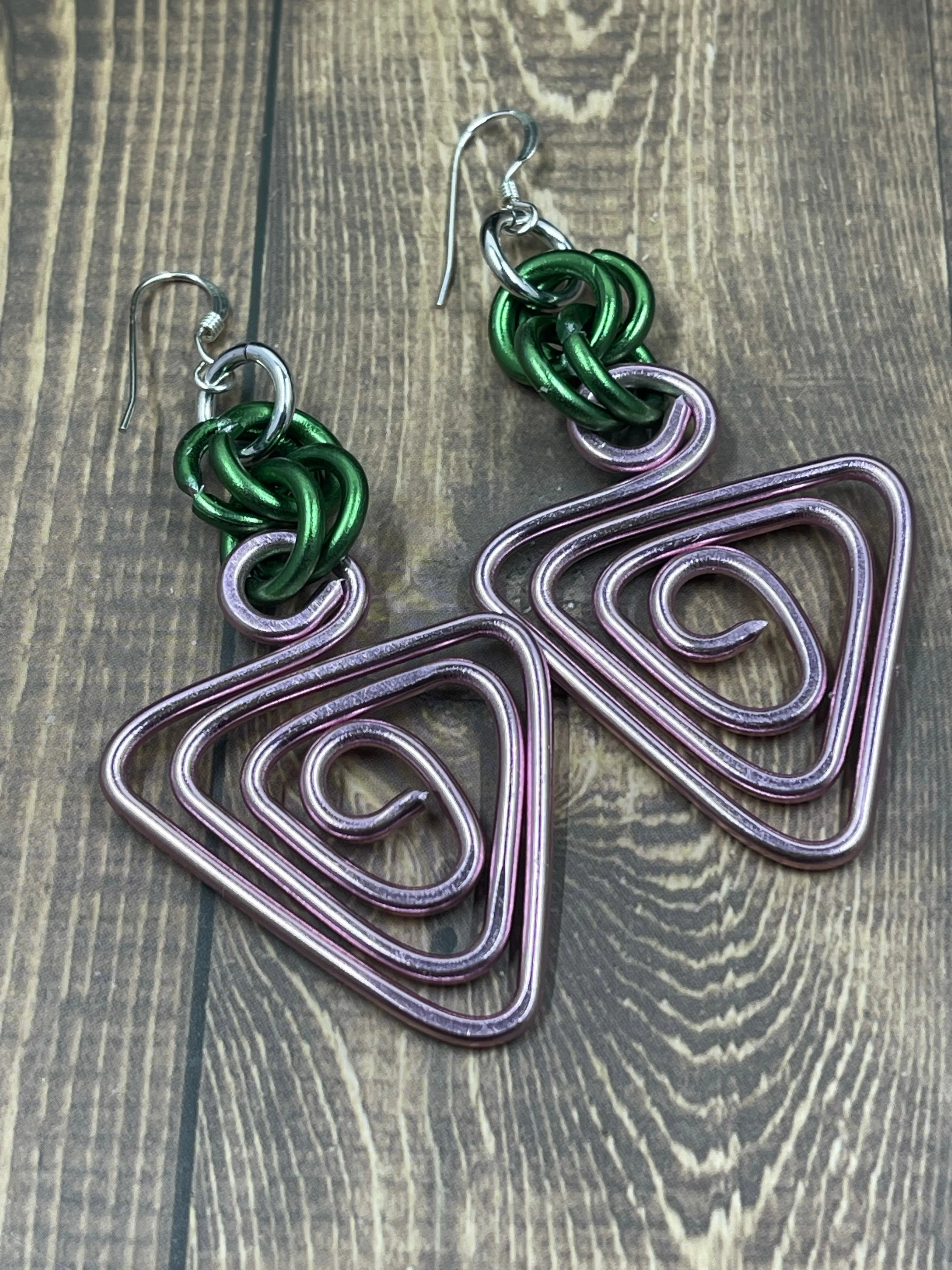 Small AKA Inspired Triangle Earrings