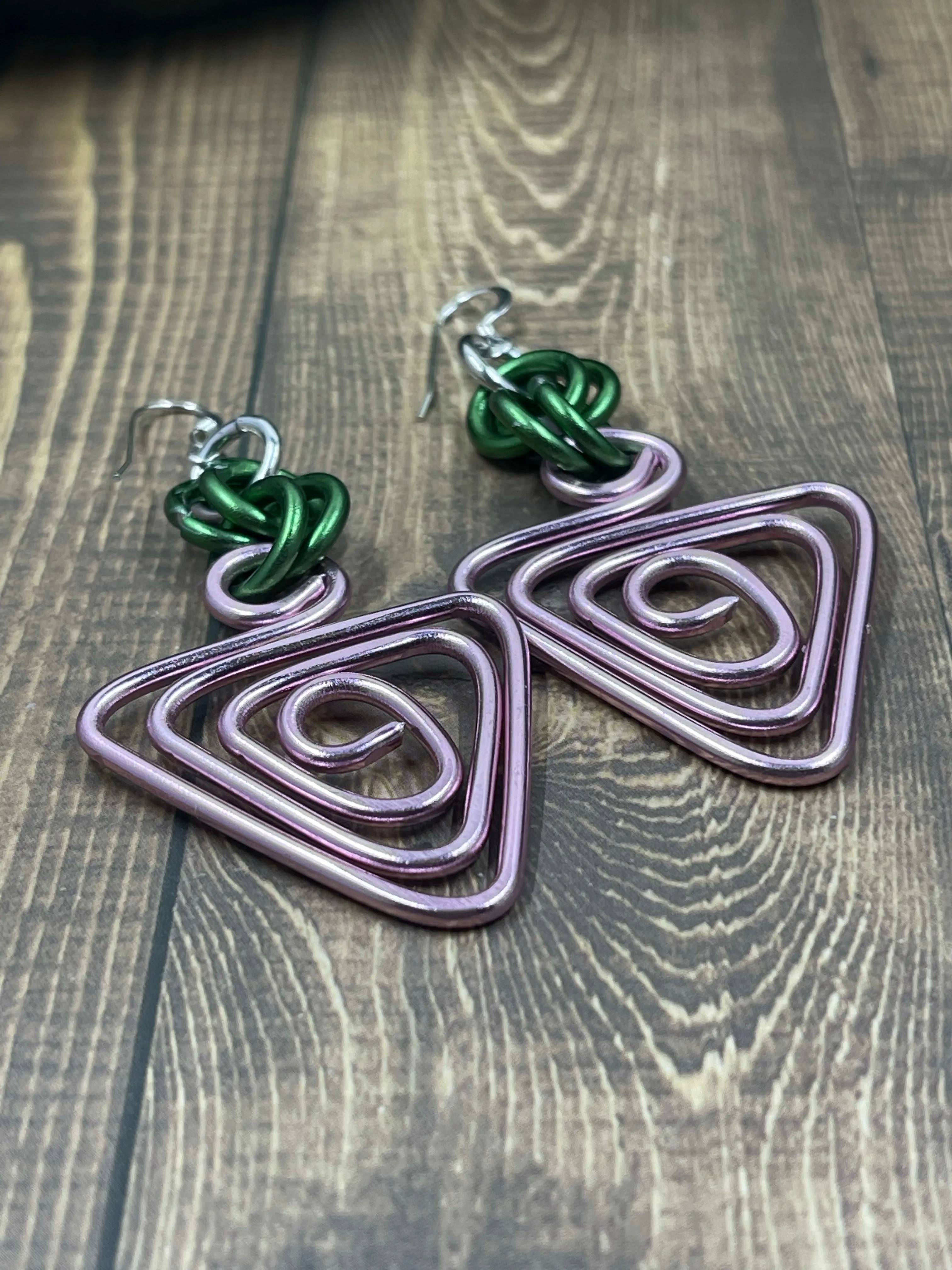 Small AKA Inspired Triangle Earrings