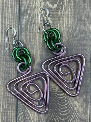 Small AKA Inspired Triangle Earrings