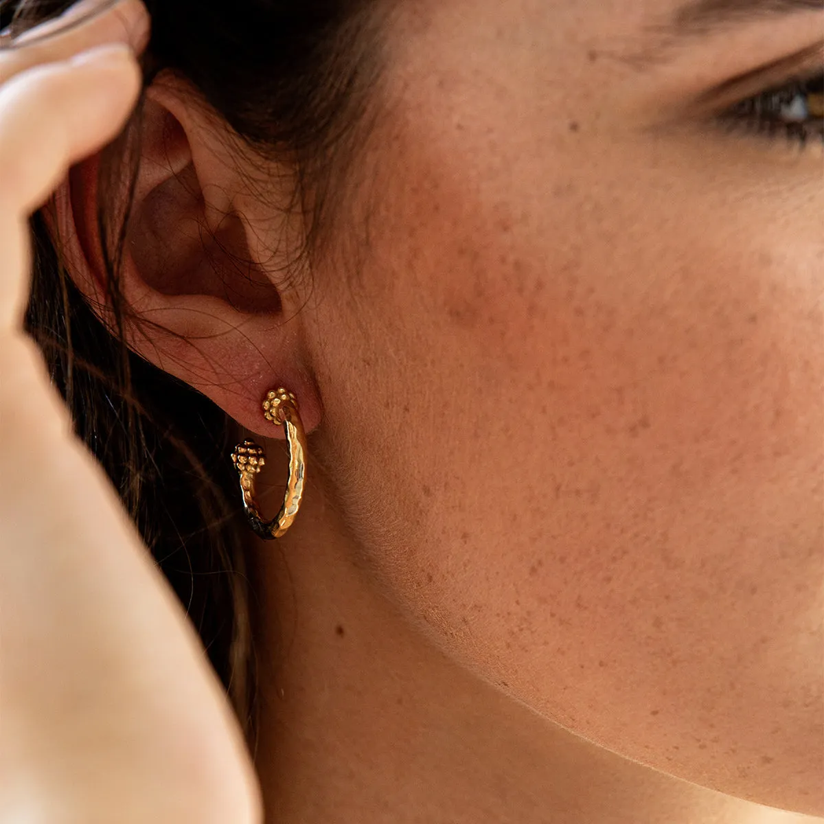 Small Berry Hoop Earrings