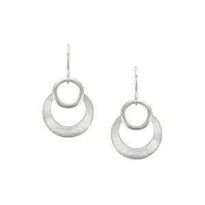 Small Crescent with Ring Wire Earrings