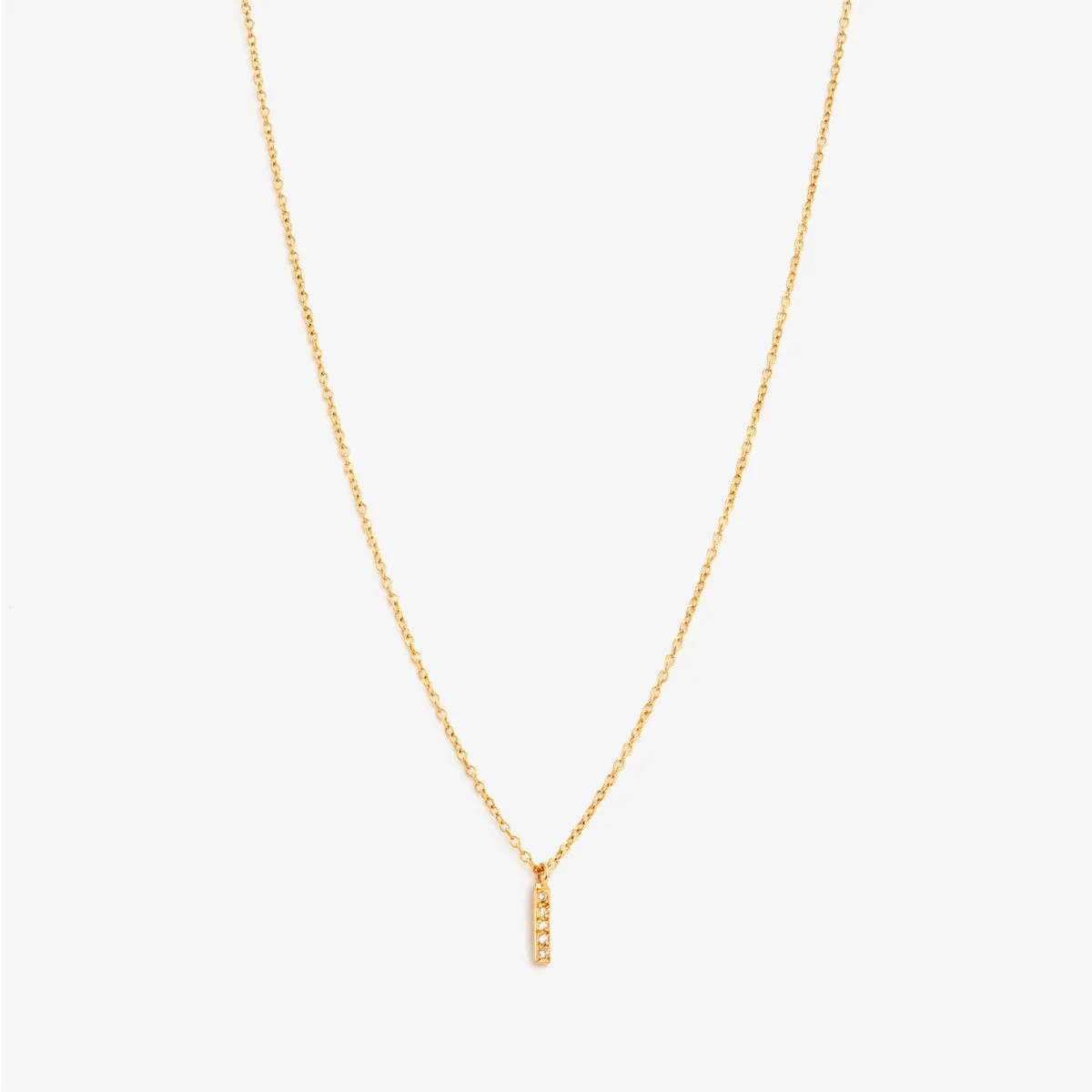 Small Diamond Bar Necklace | N1208W
