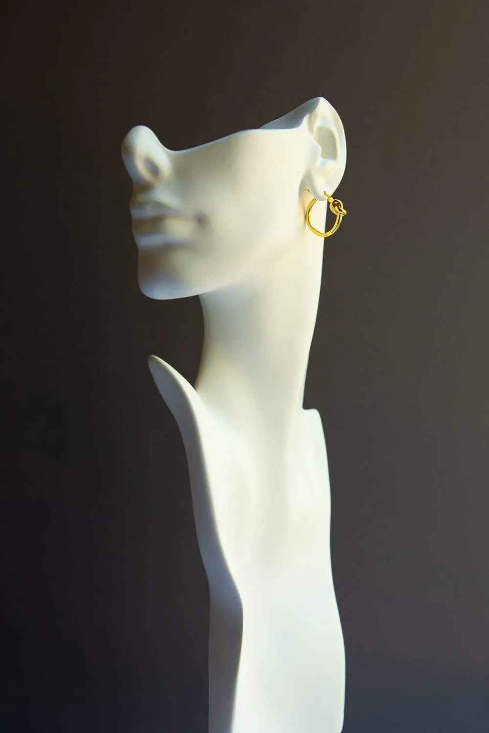 Small Gold Knot Hoop Earrings