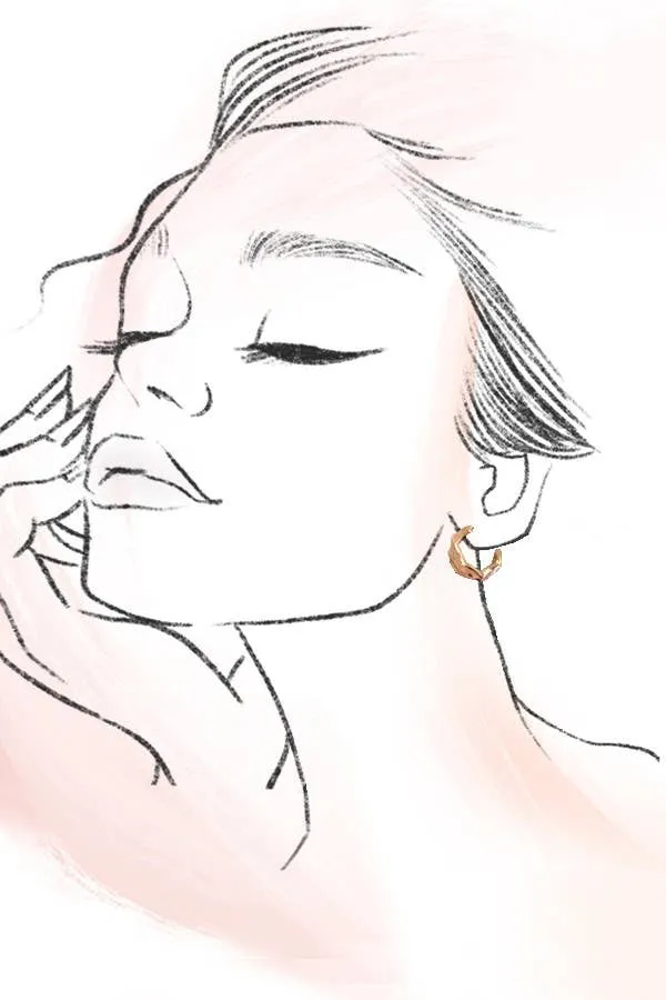 Small Hammered Hoop Earrings
