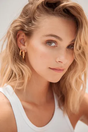Small Hoop Earrings - 14K Gold Plated