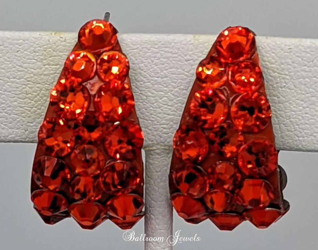 Small Hoop Earrings in Hyacinth orange