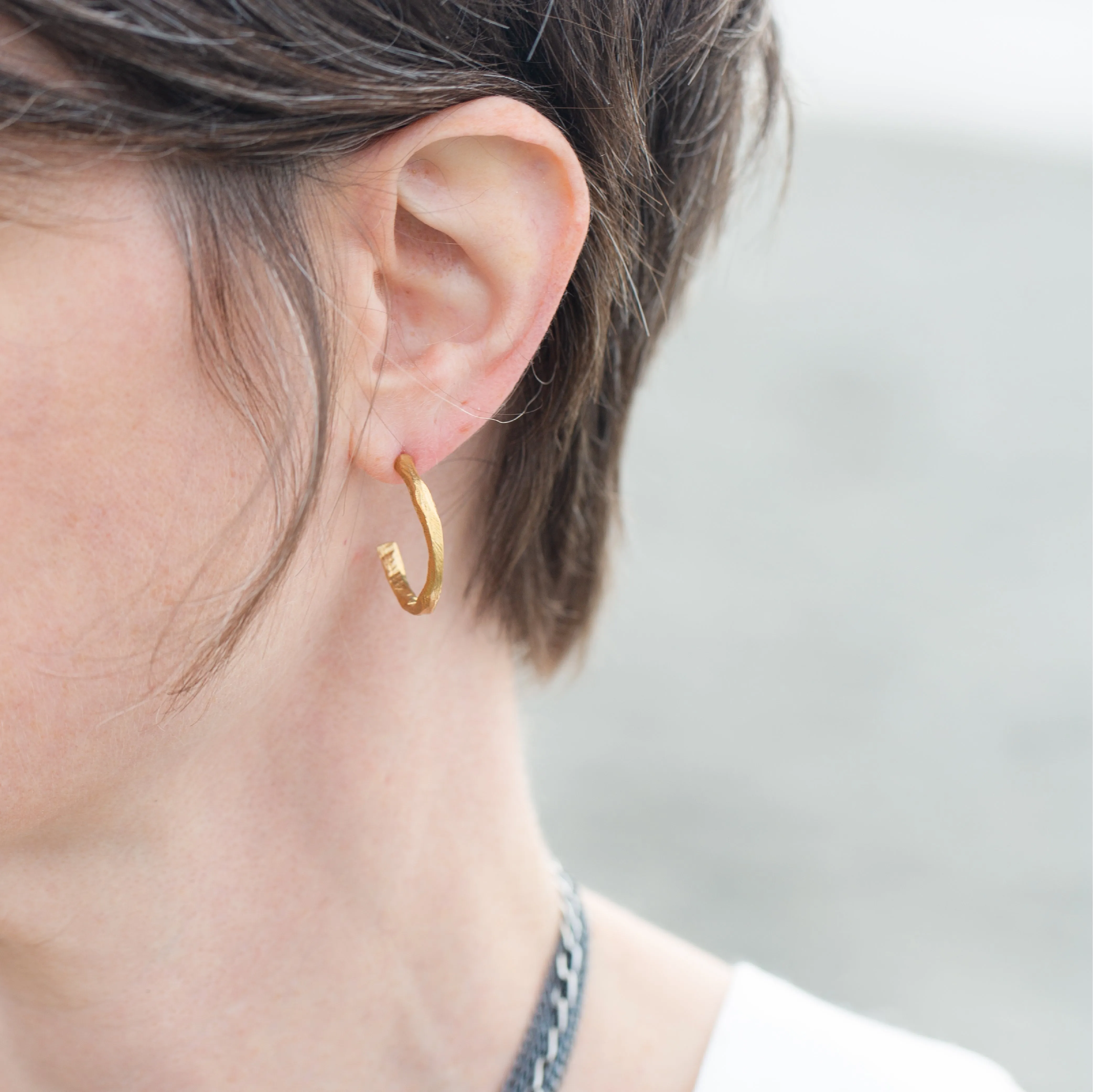 Small Hoop Earrings in Silver