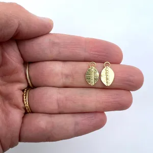 Small Leaf Hoop Charms