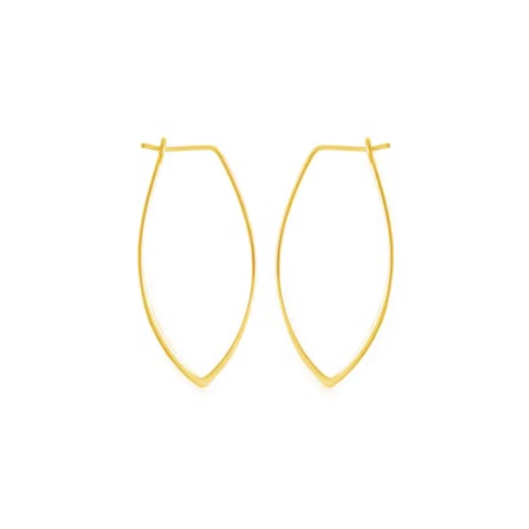 small marquise wire hoop earrings