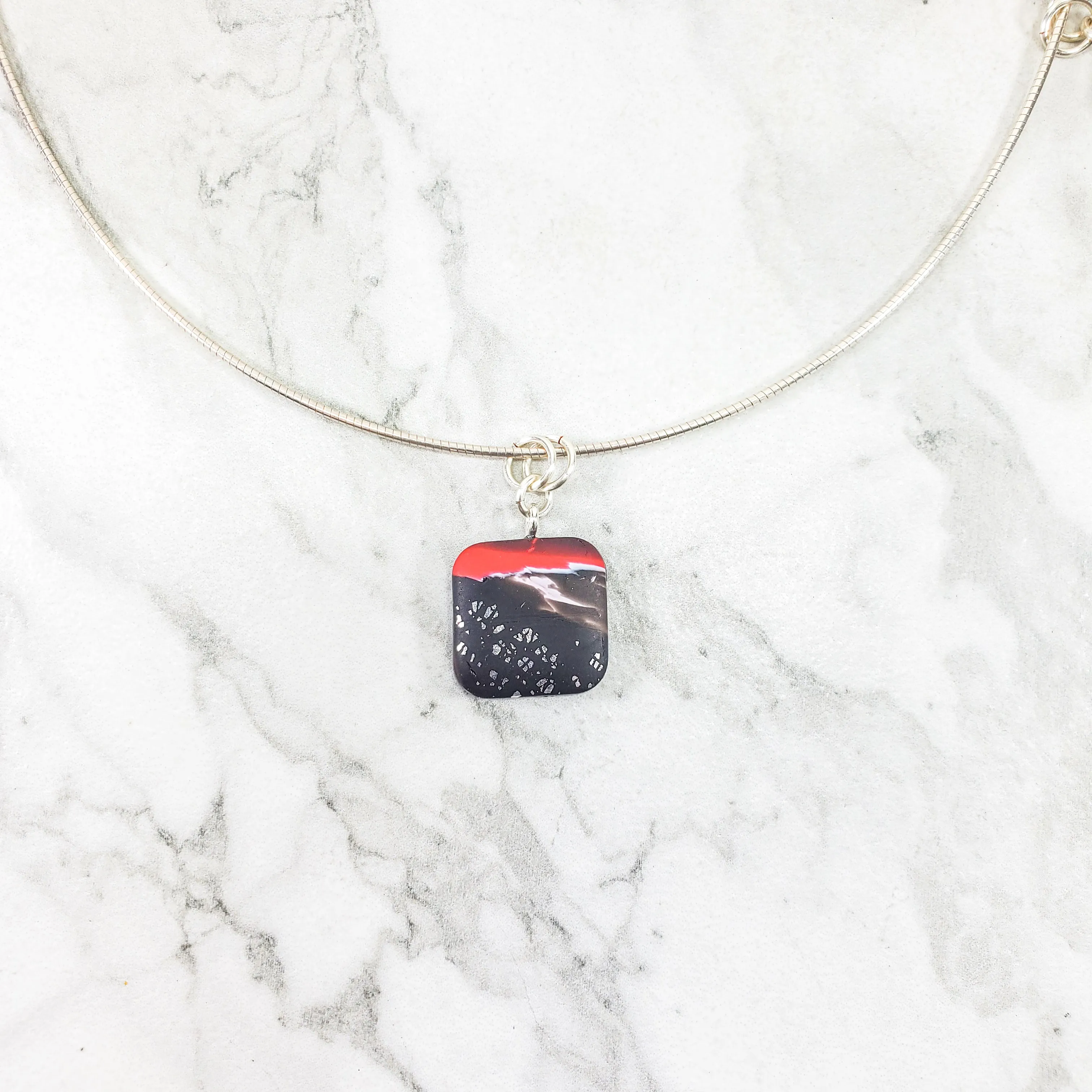 Small Square/Diamond Pendant - Scarlett