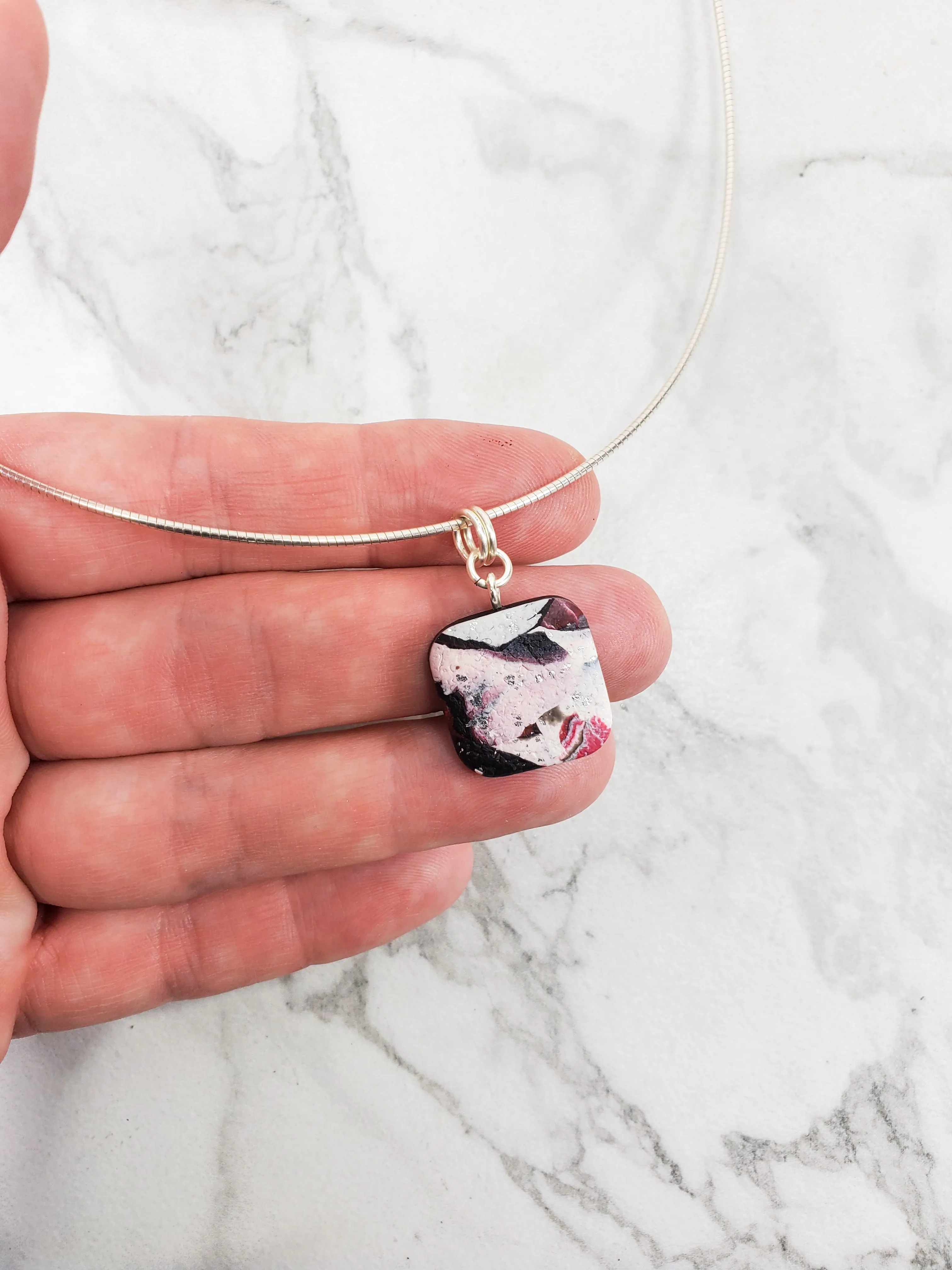 Small Square/Diamond Pendant - Scarlett