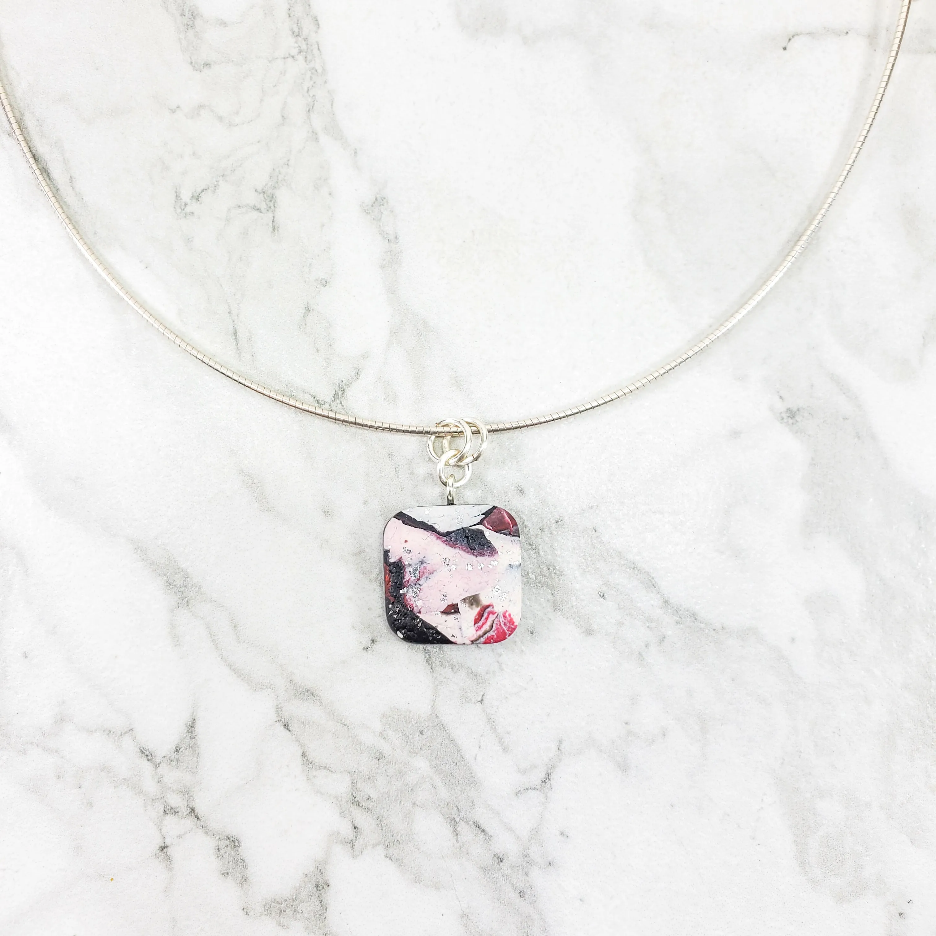 Small Square/Diamond Pendant - Scarlett