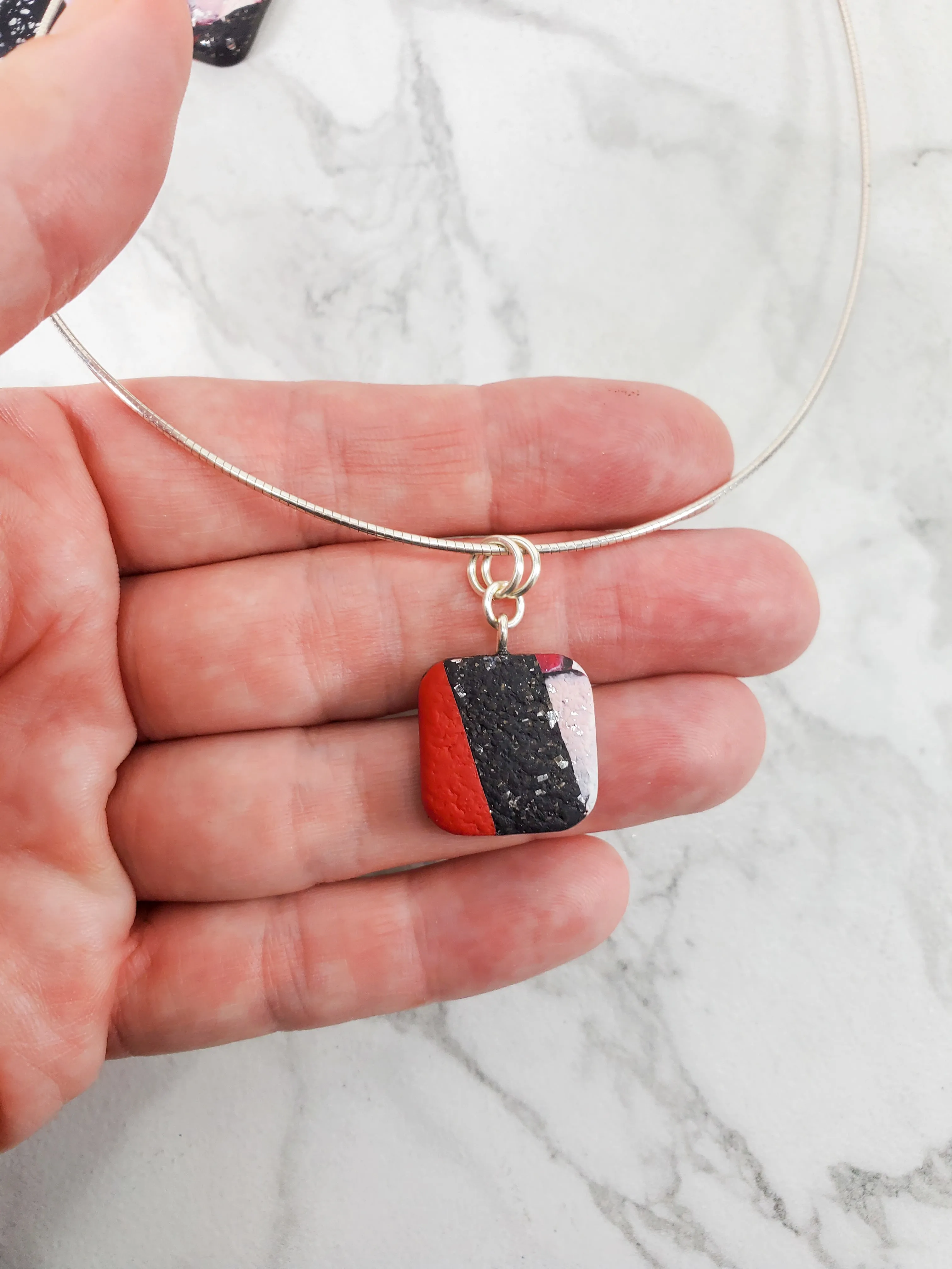 Small Square/Diamond Pendant - Scarlett